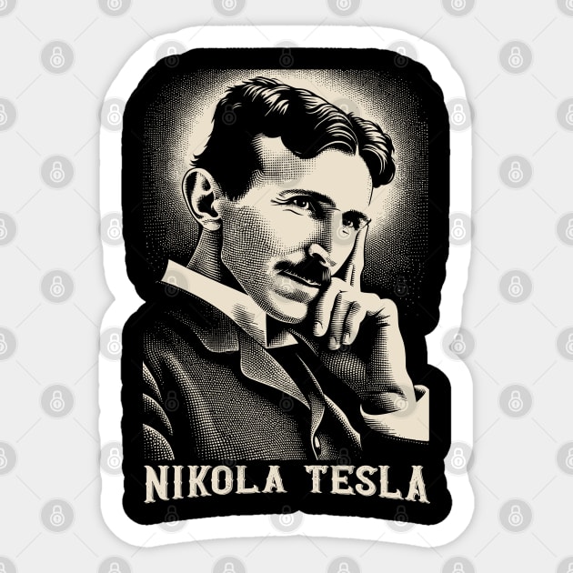 Nikola Tesla Sticker by Yopi